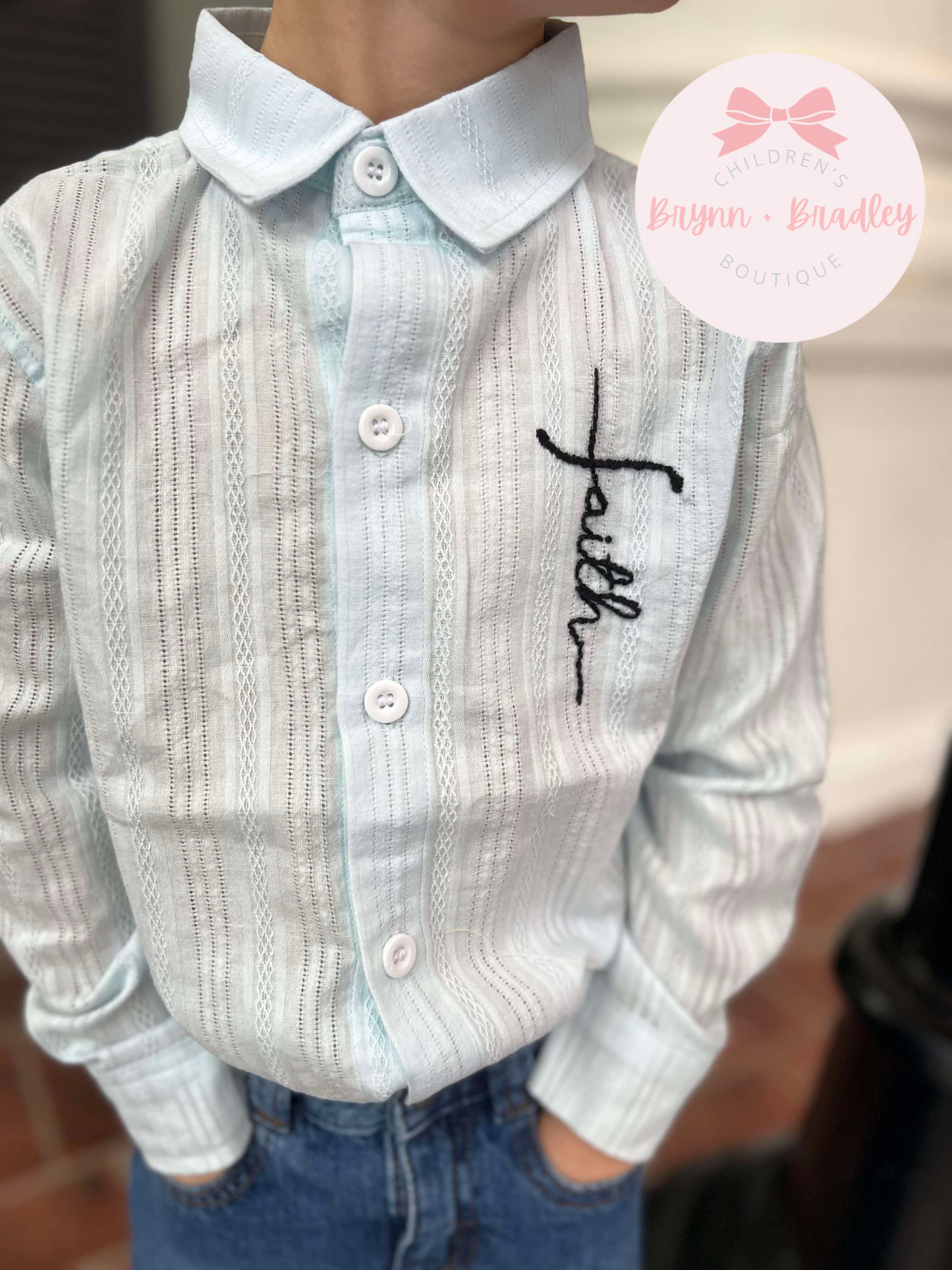 Goodness of God Boy Button Down Shirt