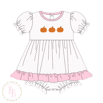 RTS: Sweet Pumpkins Girl Skirted Bubble