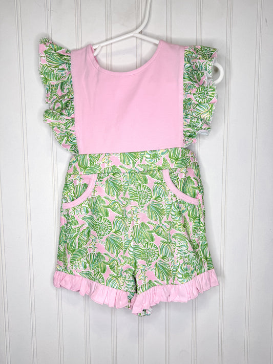 Girl’s Pink/Green Romper