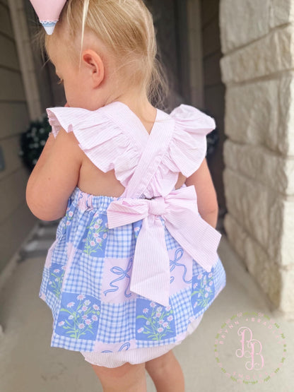 RTS: Summer Patchwork Girl Diaper Set
