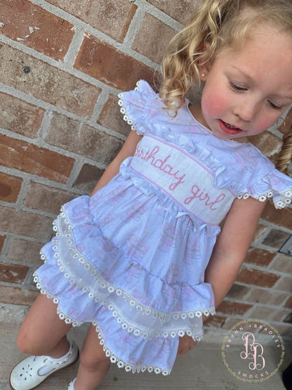 RTS: Birthday Girl Diaper Set + Dress