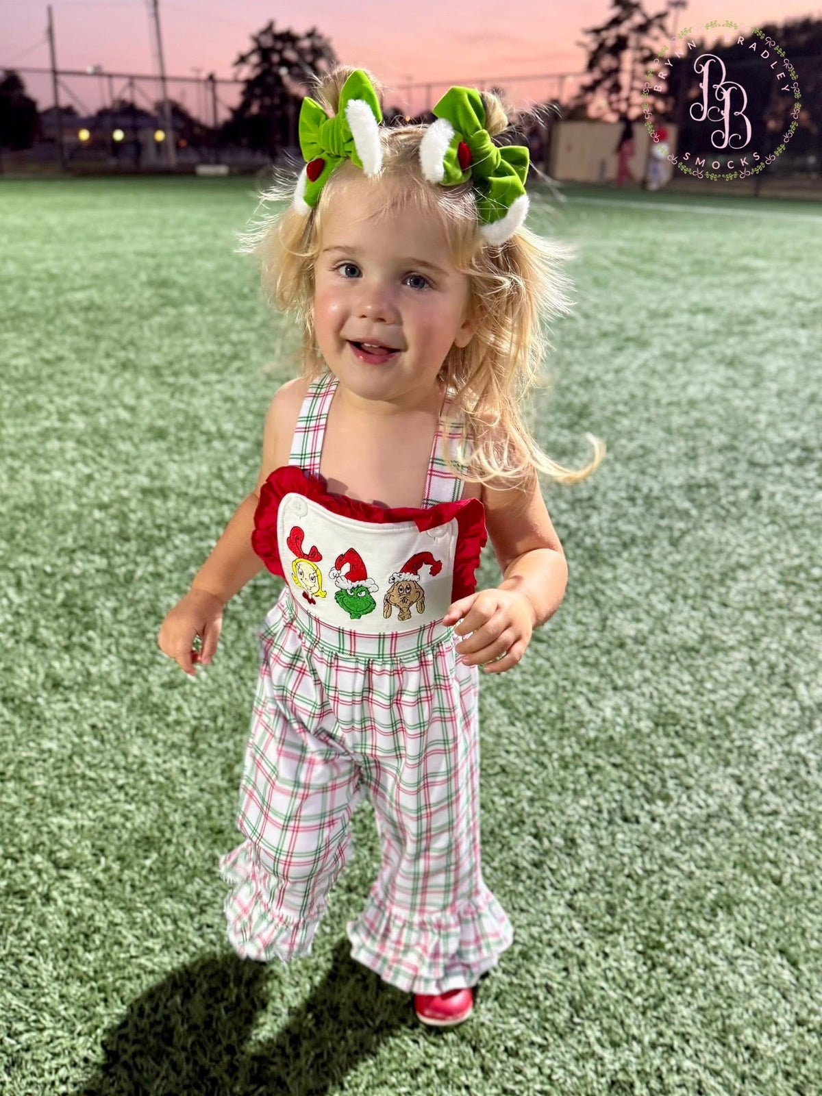 RTS: Whoville Holiday Trio Girl Romper