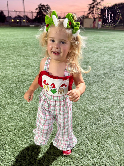 RTS: Whoville Holiday Trio Girl Romper