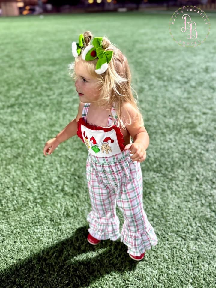 RTS: Whoville Holiday Trio Girl Romper
