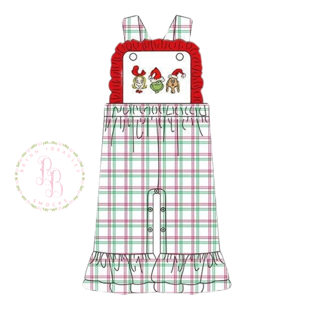 RTS: Whoville Holiday Trio Girl Romper