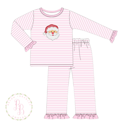 RTS: Classic Santa PJs Girl Pants Set