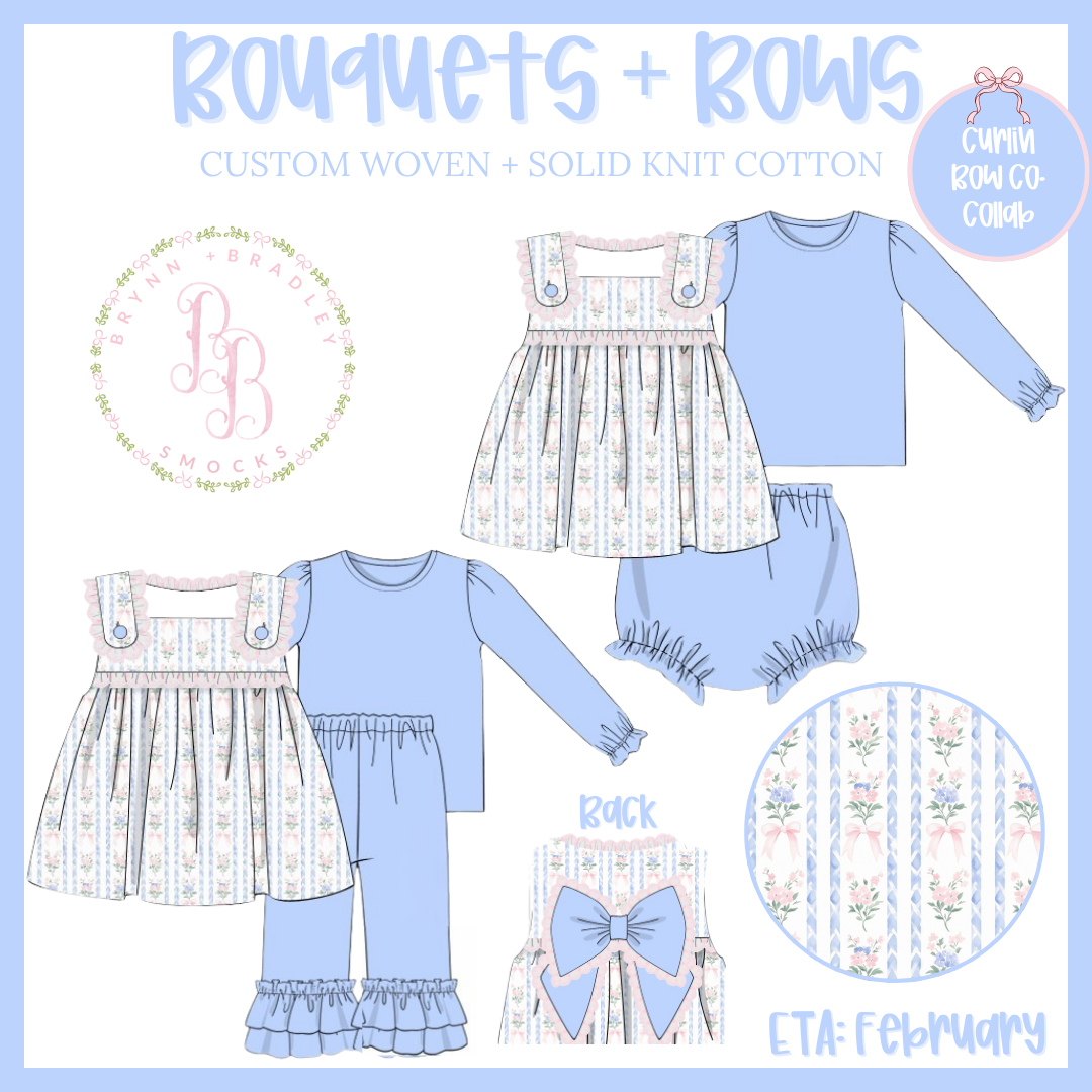 RTS: Bouquets + Bows Girl Pants Set