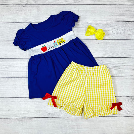 Back To School Girl’s Shorts Set