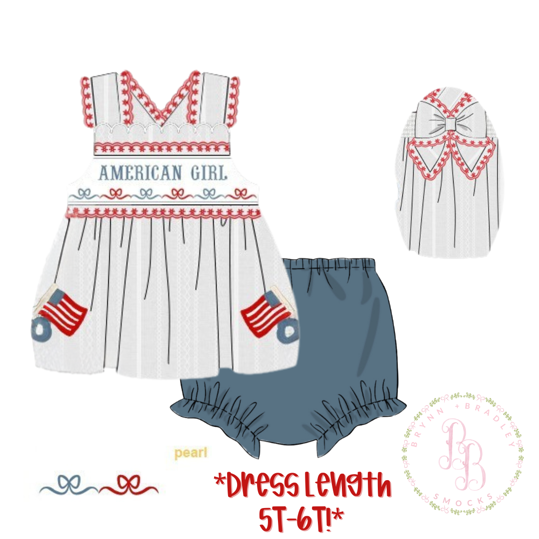 RTS: American Cuties “American Girl” Girl Diaper Set
