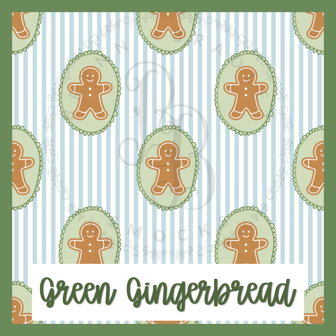 WS Preorder: Christmas Bamboo: Green Gingerbread Collection- ETA: October