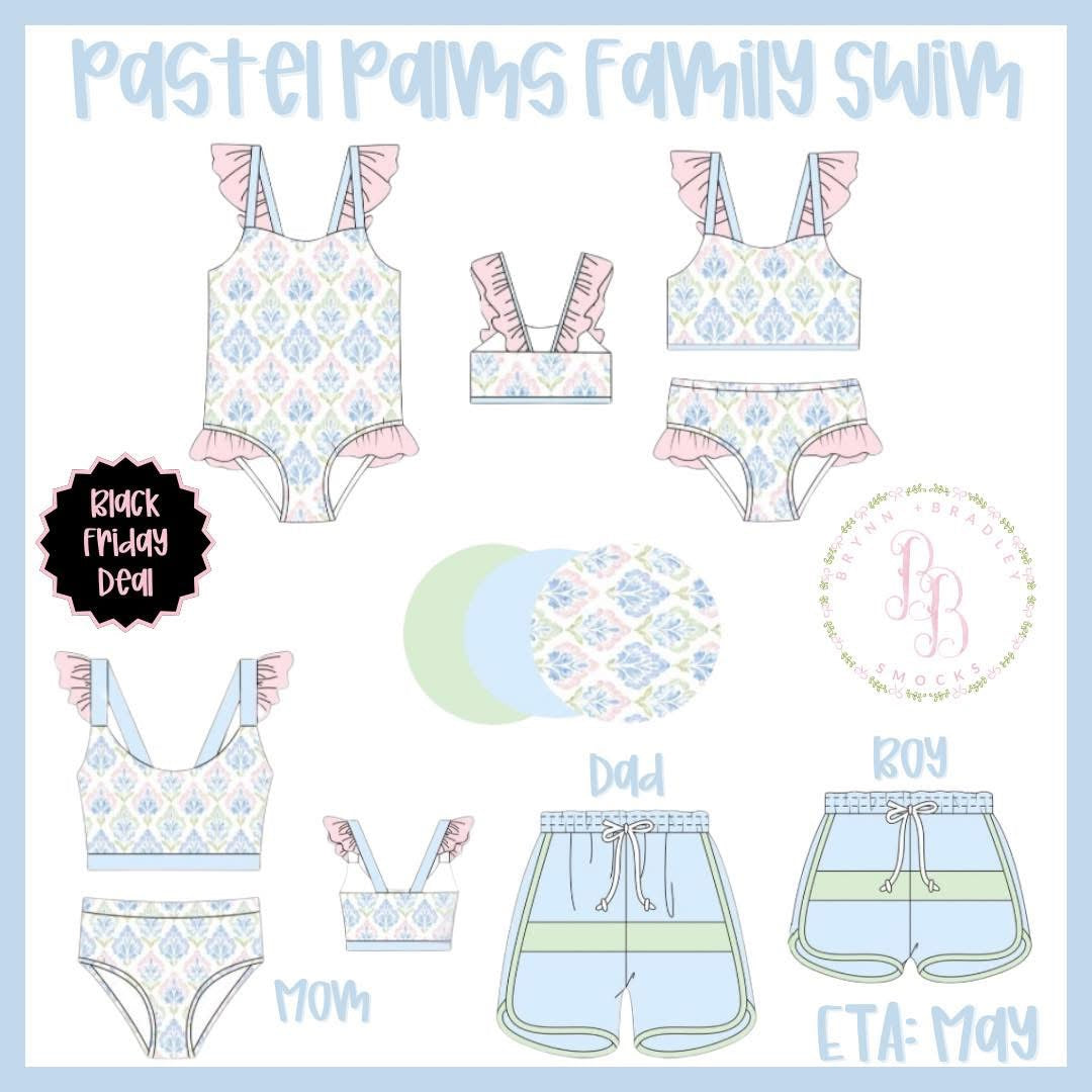RTS: Pastel Palms Mom 2 Pc. Swimsuit