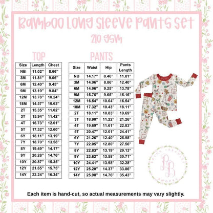 RTS: Christmas Tree Cakes Bamboo Long Sleeve Pants Set