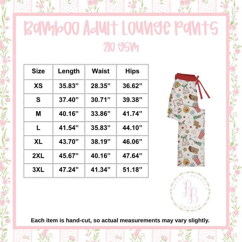 RTS: Christmas Tree Cakes Bamboo Adult Lounge Pants