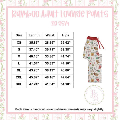 RTS: Christmas Tree Cakes Bamboo Adult Lounge Pants