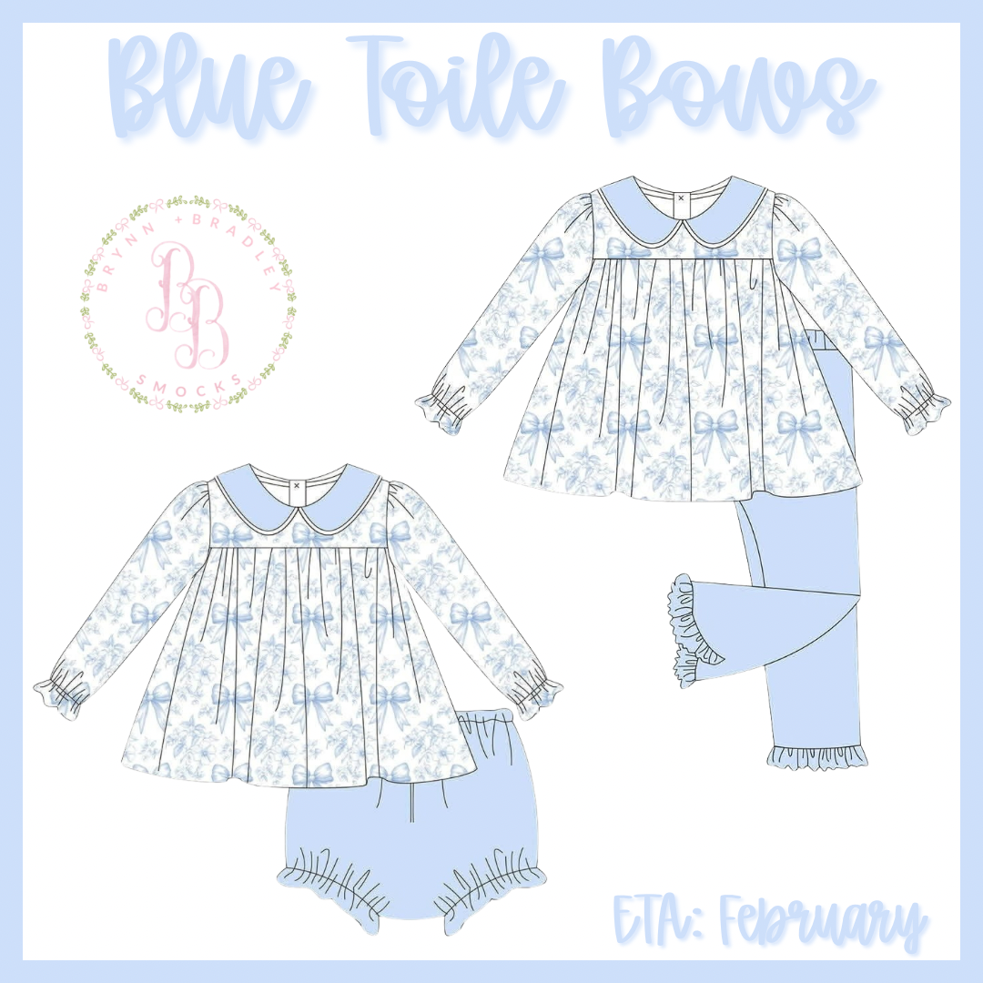 Preorder: Blue Toile Bows Collection - ETA: February