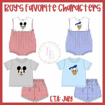 RTS: Boy’s Favorite Characters Mouse Shorts Set