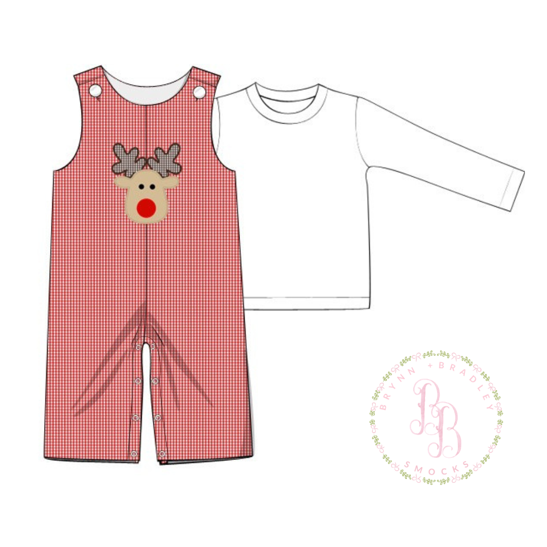 PO29: Red Nosed Reindeer Boy Longall Set