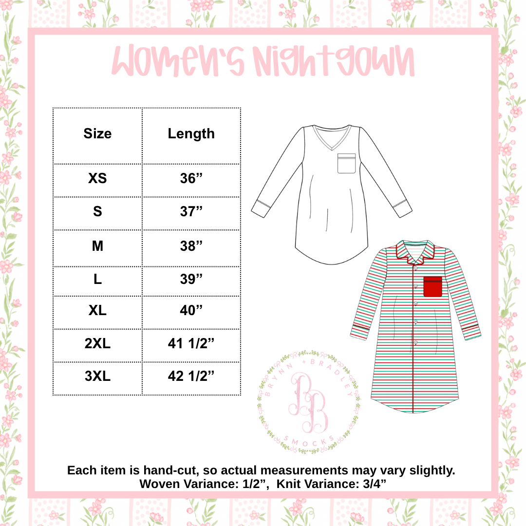 PO29: Toyland Family Pajamas Mom Nightgown