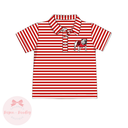 RTS: Red + Black Gameday Boy Polo Shirt