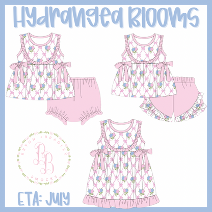 RTS: Hydrangea Blooms Girl Shorts Set