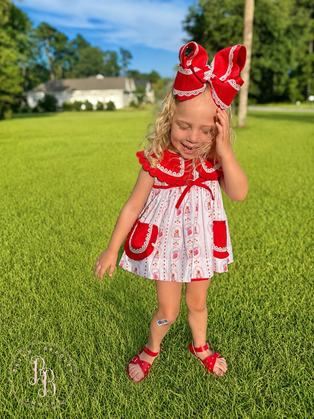 RTS: Scholarly Sweetheart Girl Diaper Set + Dress