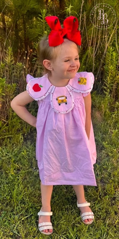 RTS: Swiss Dot ABCs Girl Diaper Set + Dress