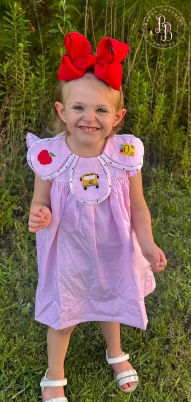 RTS: Swiss Dot ABCs Girl Diaper Set + Dress