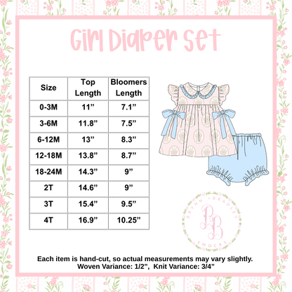 RTS: Storybook Schoolhouse Girl Diaper Set