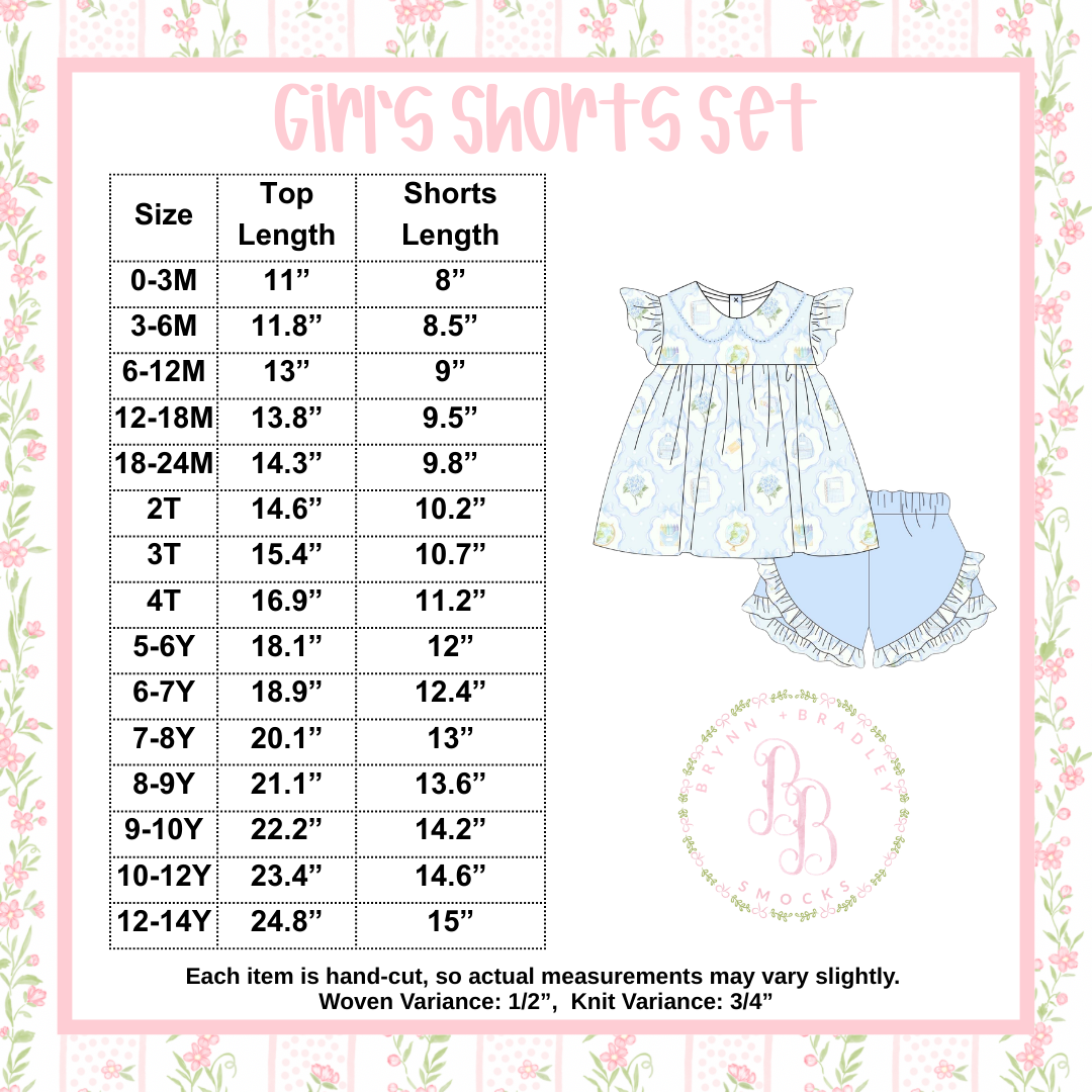 RTS: Primrose Prep Girl Shorts Set