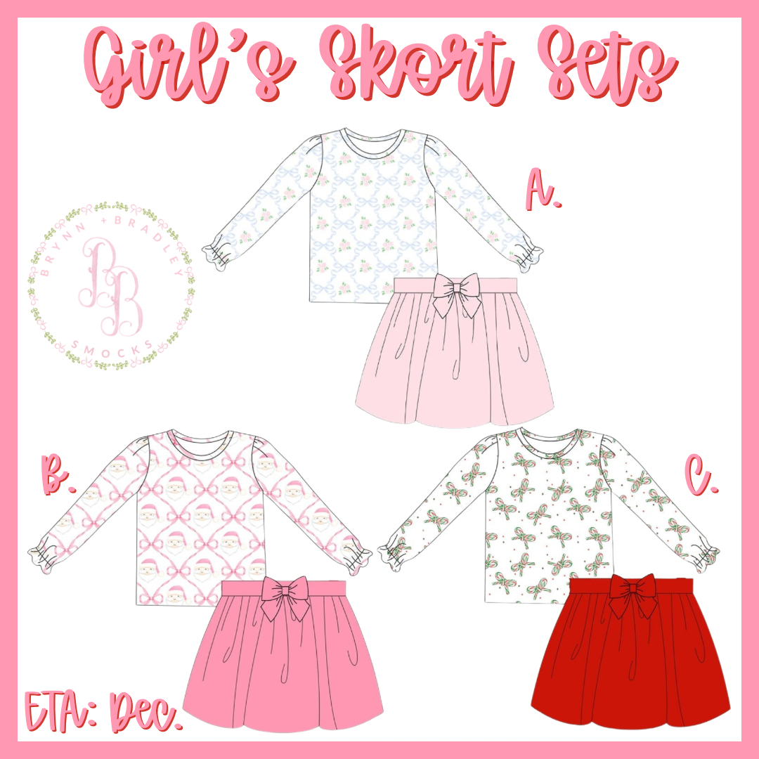 Preorder: Girl’s Skort Sets Collection - ETA: December