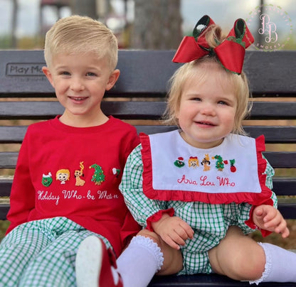 PO30: French Knot Whoville Boy Pants Set- ETA: October